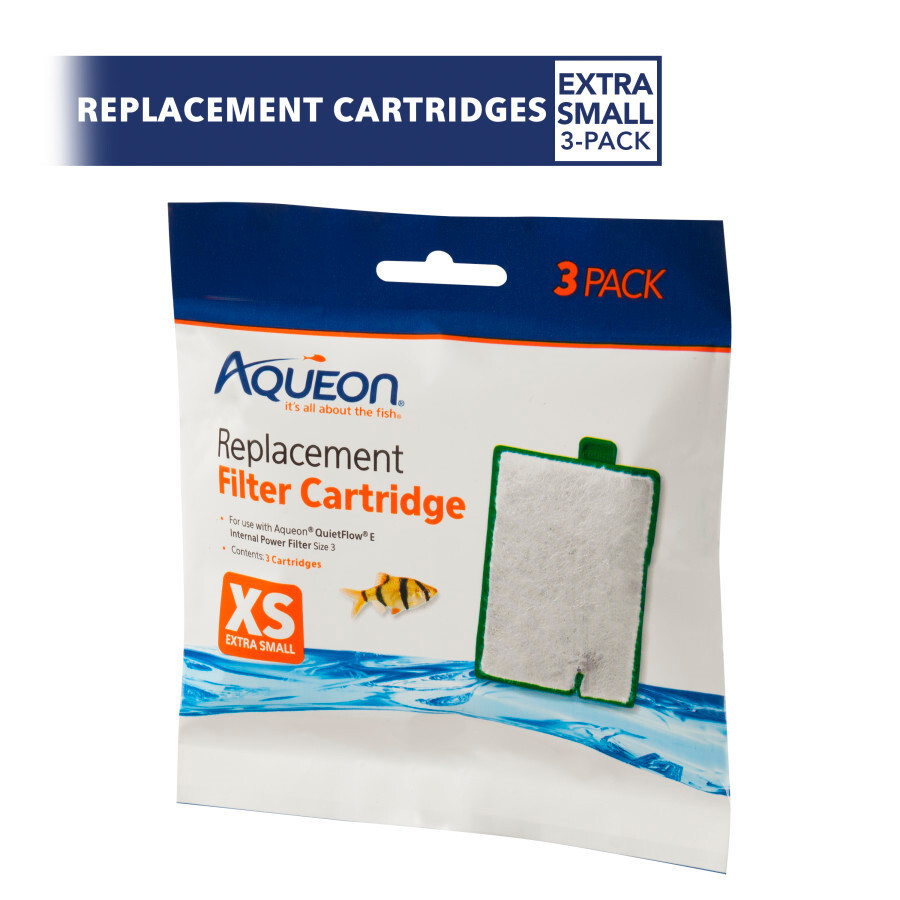 Aqueon QuietFlow Replacement Filter Cartridge X-Small 3 pack