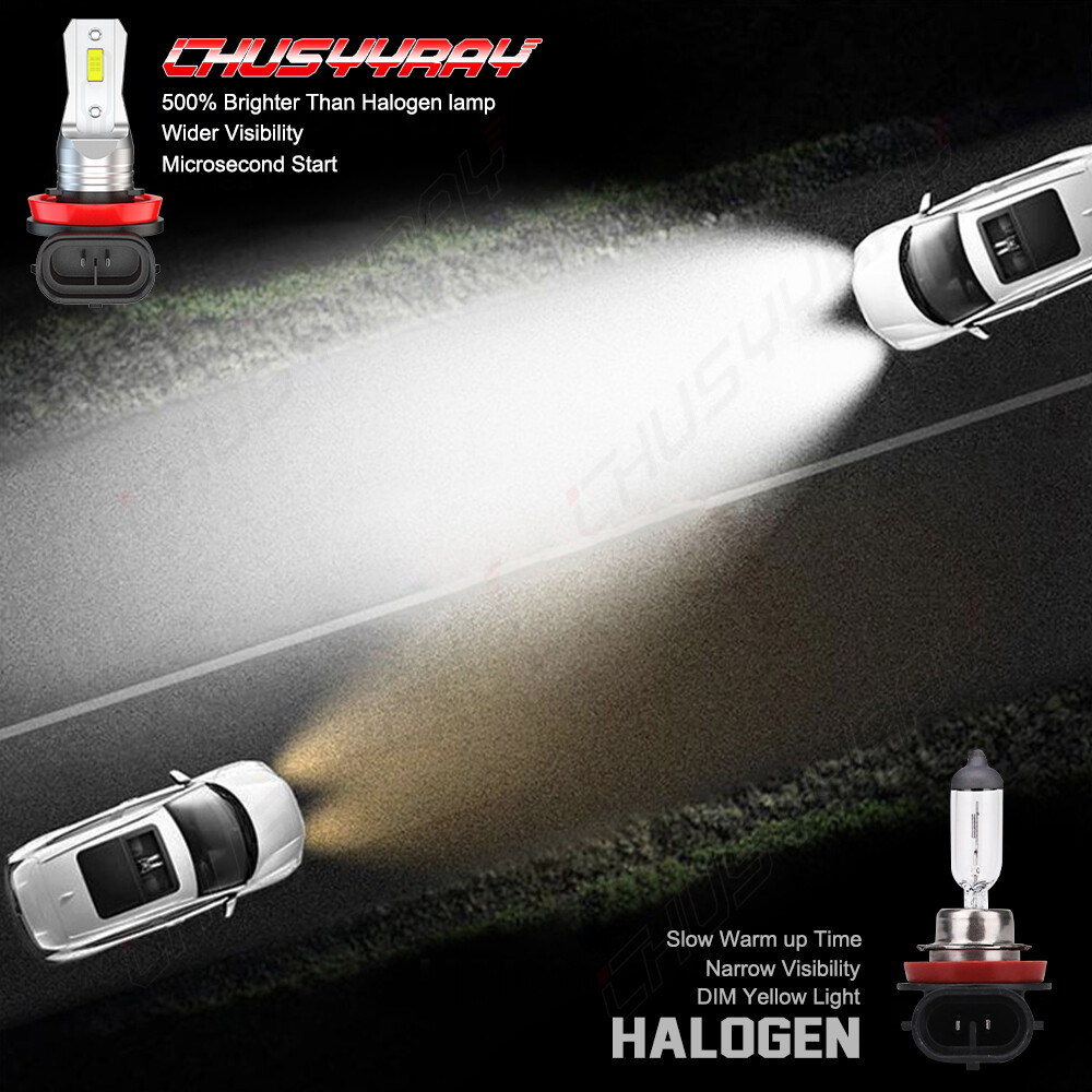 For Chevy Traverse 2009-2017 Bright H11 LED Headlight Bulbs Kit Low Beam White