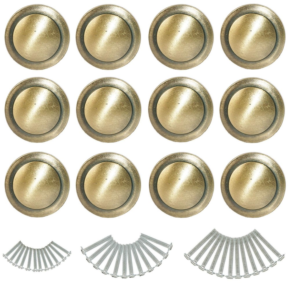 Bronze Vintage Dresser Knobs 12 Pack Antique Round Cabinet Knobs Pulls for Ki...