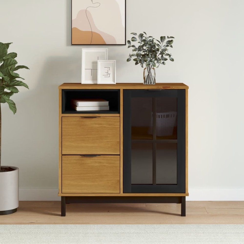Sideboard Oak Solid pine wood Medium Sideboard Rectangular