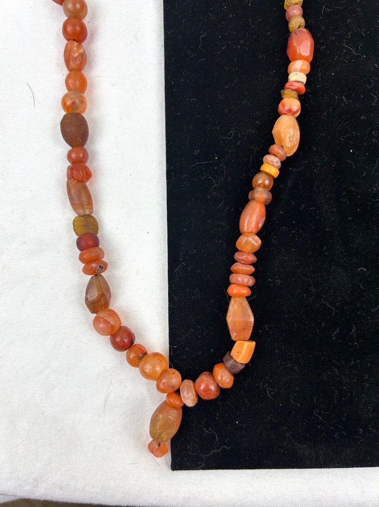 Ancient Bactrian Banded Agate and Carnelian Trade Beads