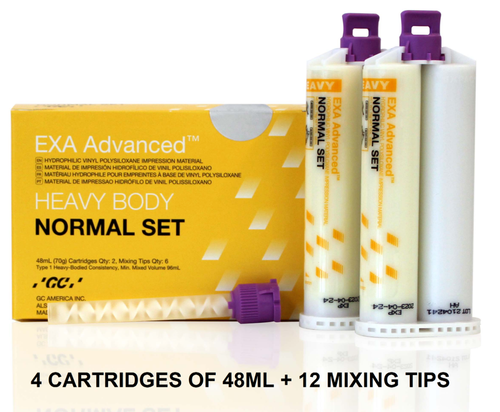 EXA Advanced™ Heavy Body Normal Set Impression Material 48mL + Tips by GC