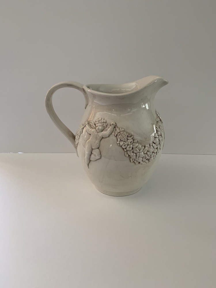 ITALIAN PITCHER CHERUB & GRAPE VINE RELIEF
