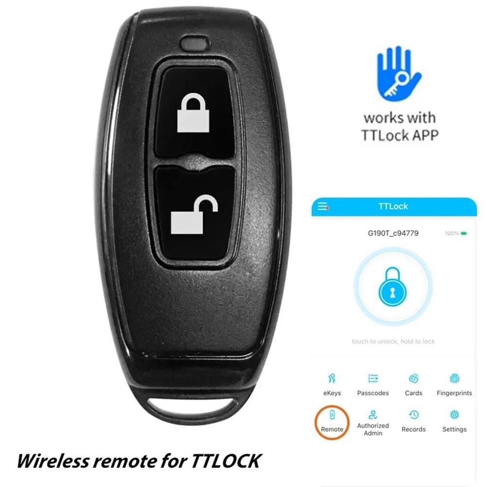 24GHz Remote Control Bluetooth Key Fob for TTLOCK Door Lock Devices