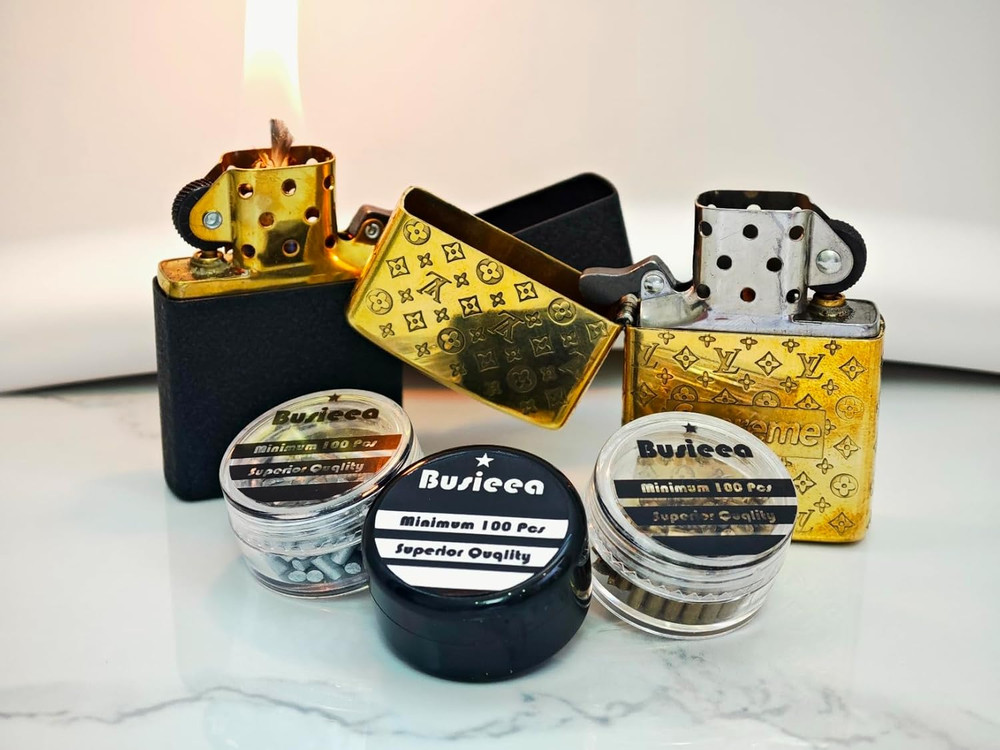 100Pc Lighter Flint Refills Replacement Flints for Zippo Clipper Lighters