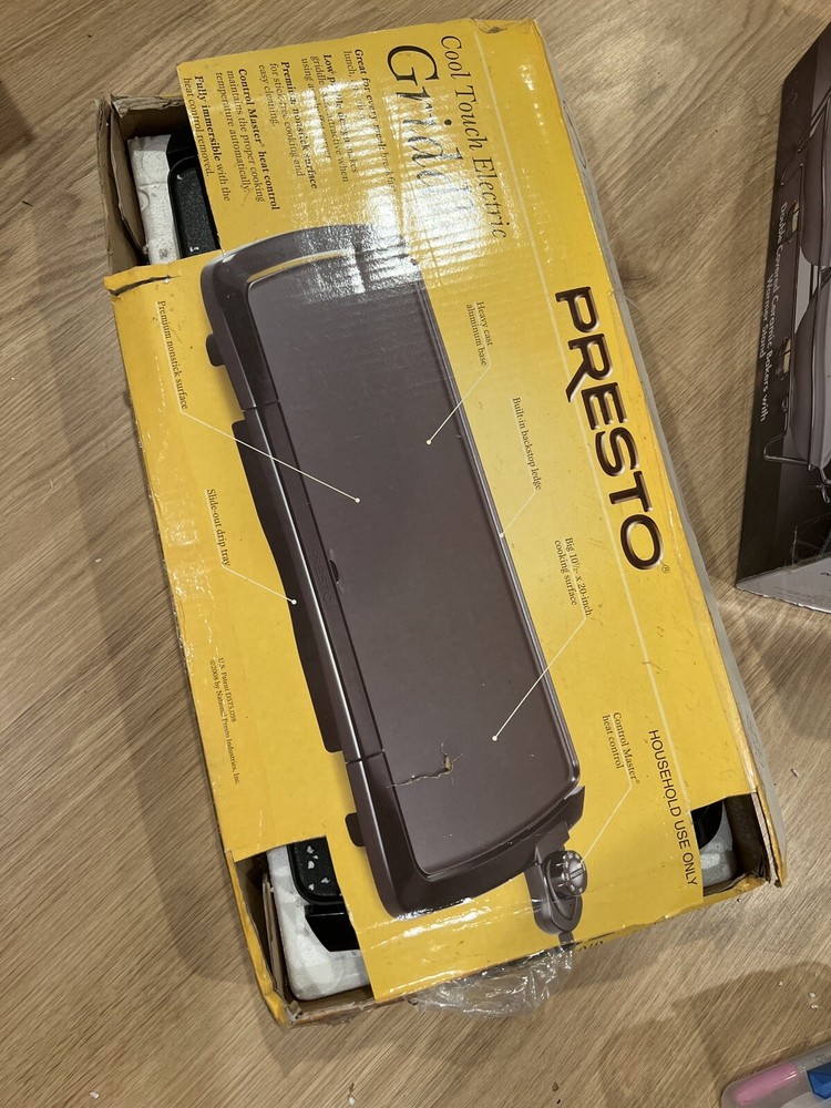 New PRESTO Cool Touch Griddle Box Opened