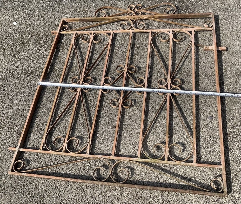 Antique Victorian Ornate Wrought Iron Gate
