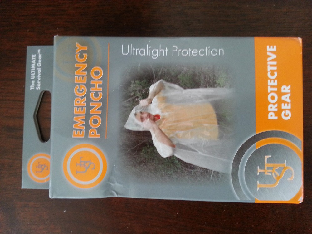 Ultimate Survival Technologies Emergency Poncho New 2 pack Bug out Bag , Camping