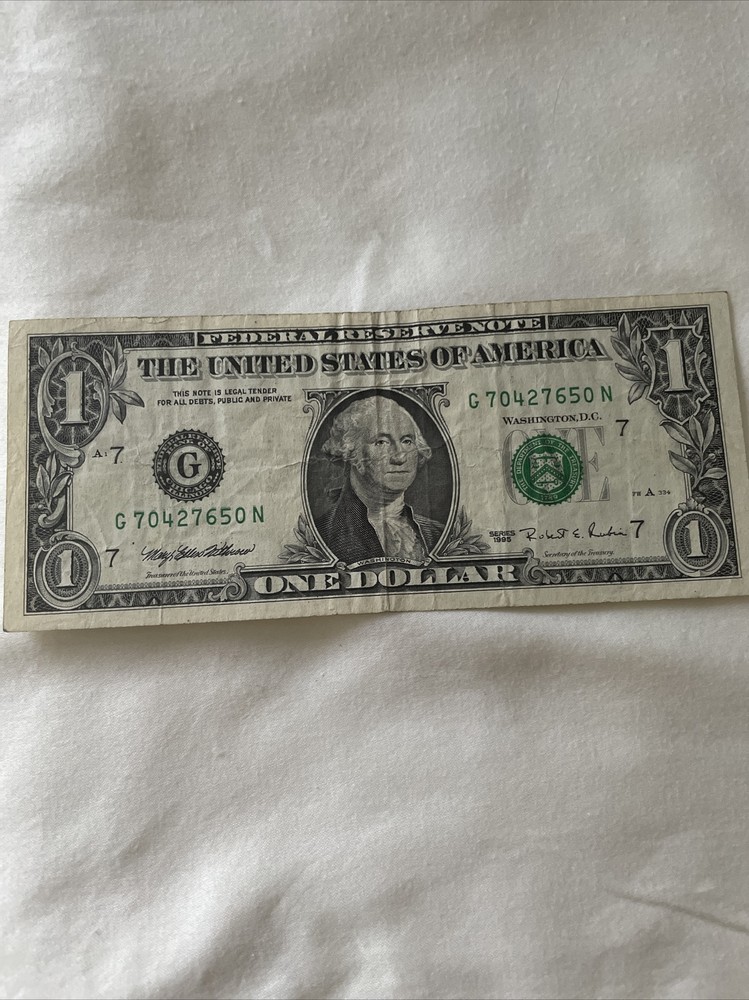 1995 $1 federal reserve note offset error