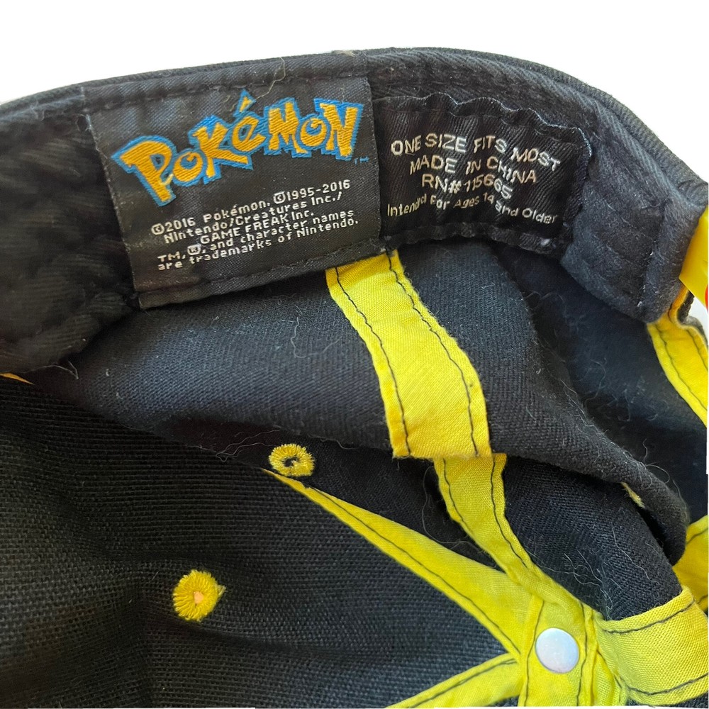 2016 Pokémon - PIKACHU Embroidered Adjustable Snapback Baseball Cap Hat