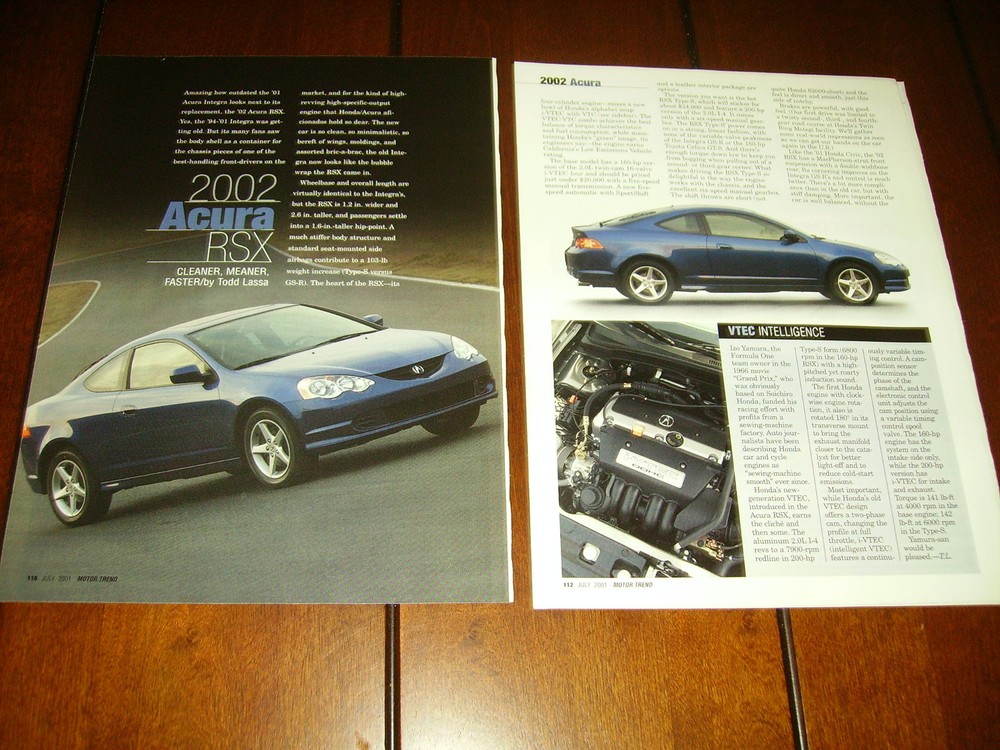 2002 ACURA RSX ORIGINAL ARTICLE