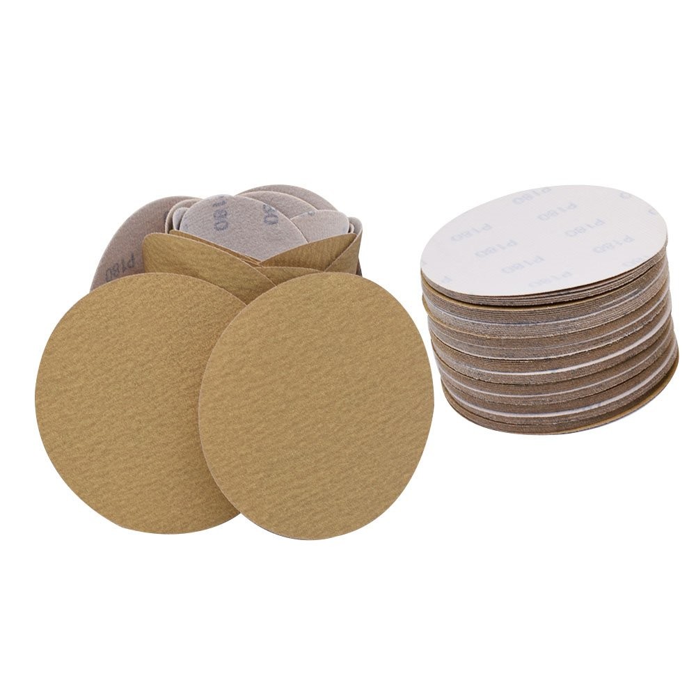 180 Grit NO-Hole 100-Pack 6" Hook Loop Pads Sanding Disc Flocking Discs