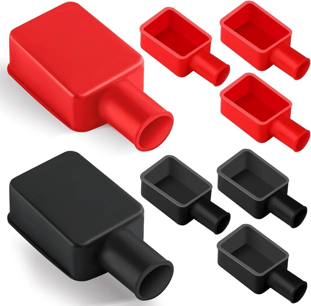 Battery Terminal Cover 8 Pcs Battery Terminal Protector Isolate Soft Rubber P...