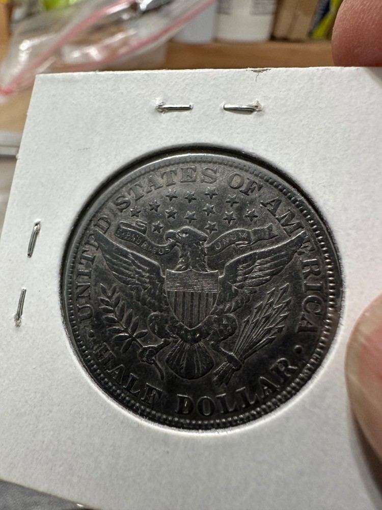 1907 barber half dollar Vf+