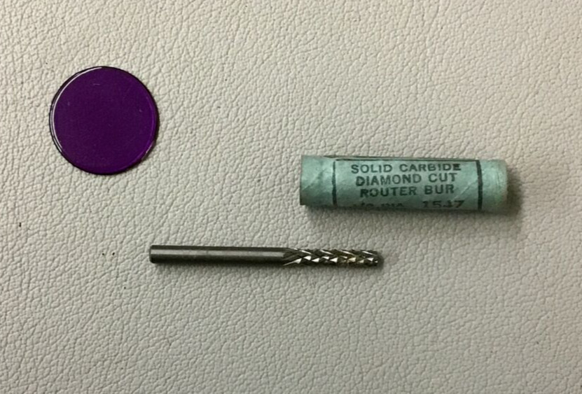 Heller 1/8 Solid Carbide Diamond Cut Router Bur (b303)