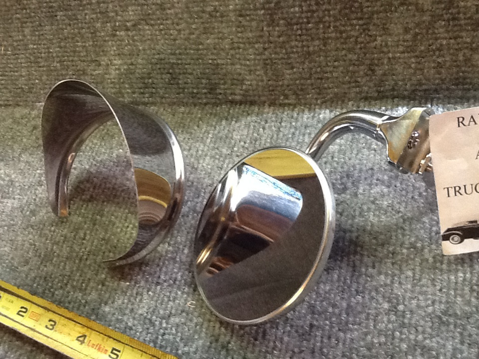 NEW SINGLE VINTAGE STYLE PEEP MIRROR WITH A MIRROR VISOR ON IT !