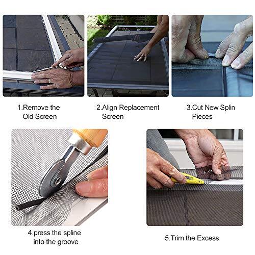 36 Inch x 100 Ft Door Window Screen Mesh Roll Door Screen Replacement