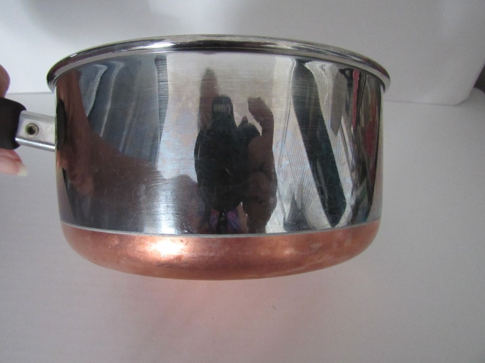 Revere Ware 1 Quart #87 Copper Bottom Saucepan