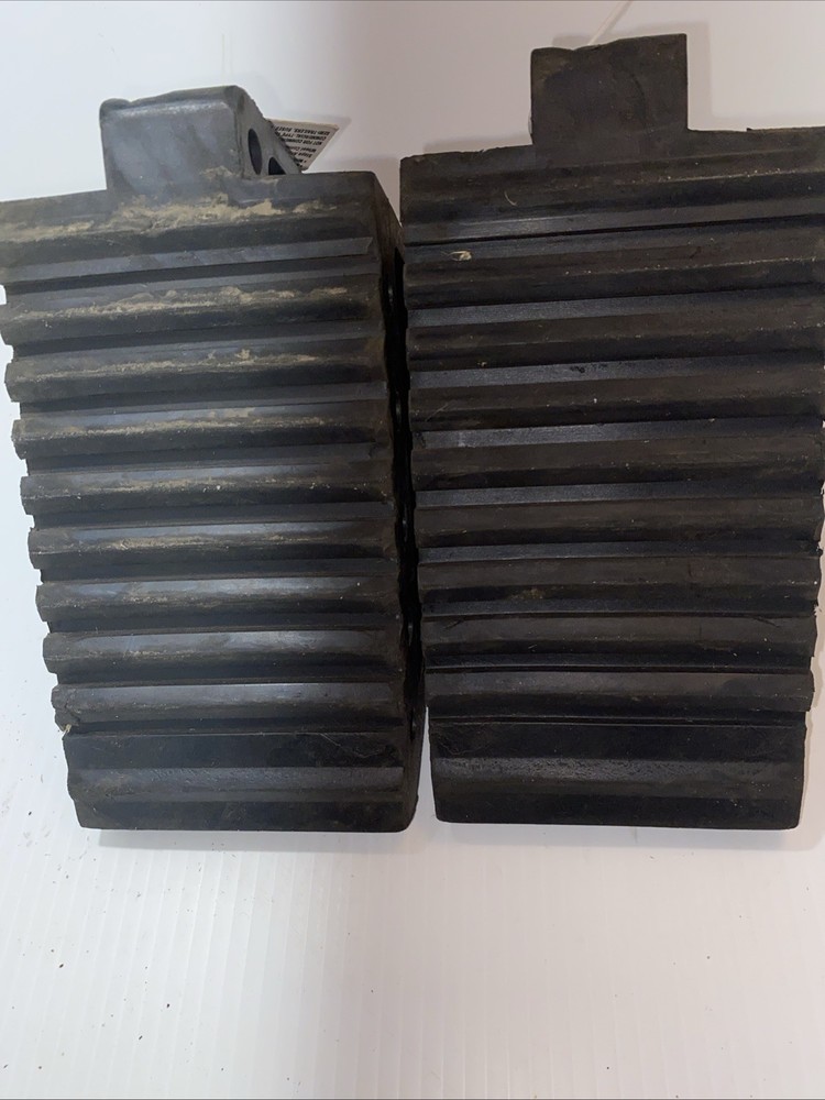 Haul Master Solid Rubber Wheel Chock - 2 chocks -45 degree angle New