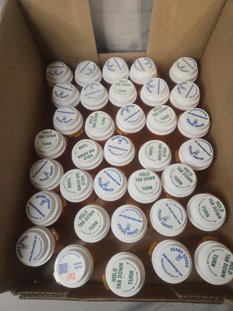 35 Empty Amber Colored Pill Bottles (Same Size) Arts & Crafts