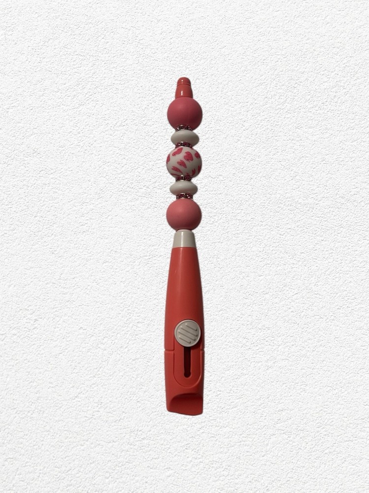 Coral Pink Silicone Beaded Crafting Box Cutter