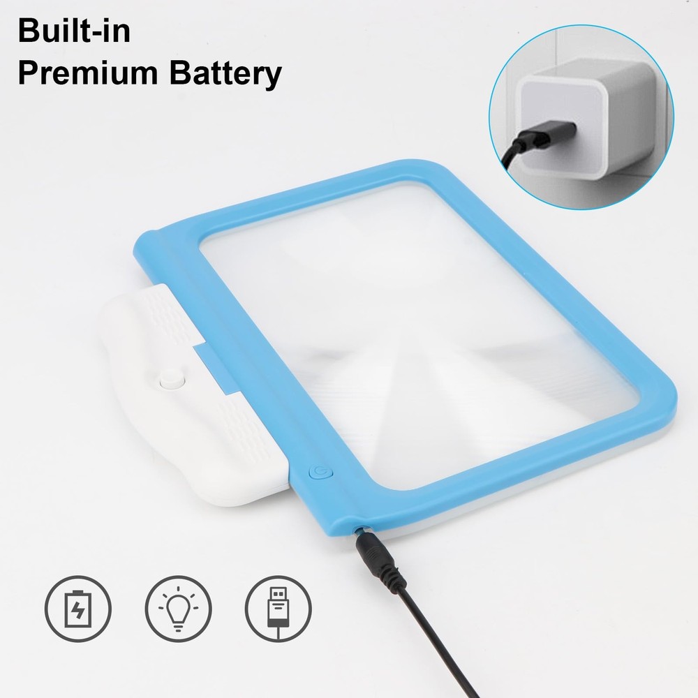 Illuminated Magnifying Glass 5X Magnifier with 3 Dimmable Light Modes - Hands...