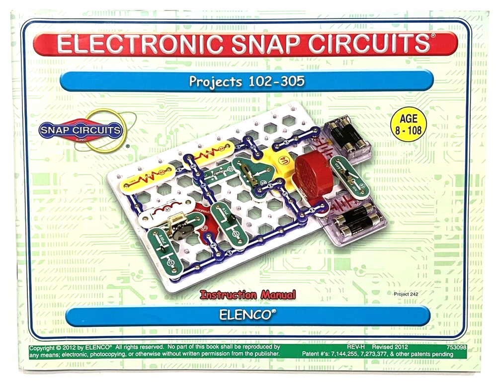 ELECTRONIC SNAP CIRCUITS KIT - Complete Set (Projects 102-305) By ELENCO (2012)