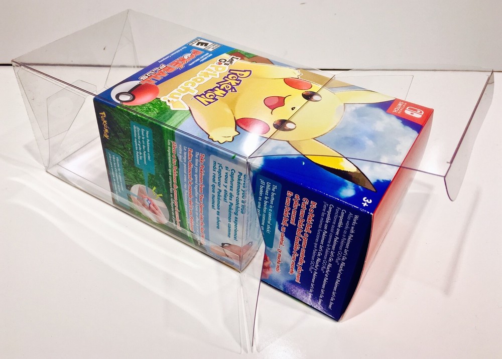 1 Box Protector For Pokemon Let's Go Pikachu & Let's Go Eevee Nintendo Switch