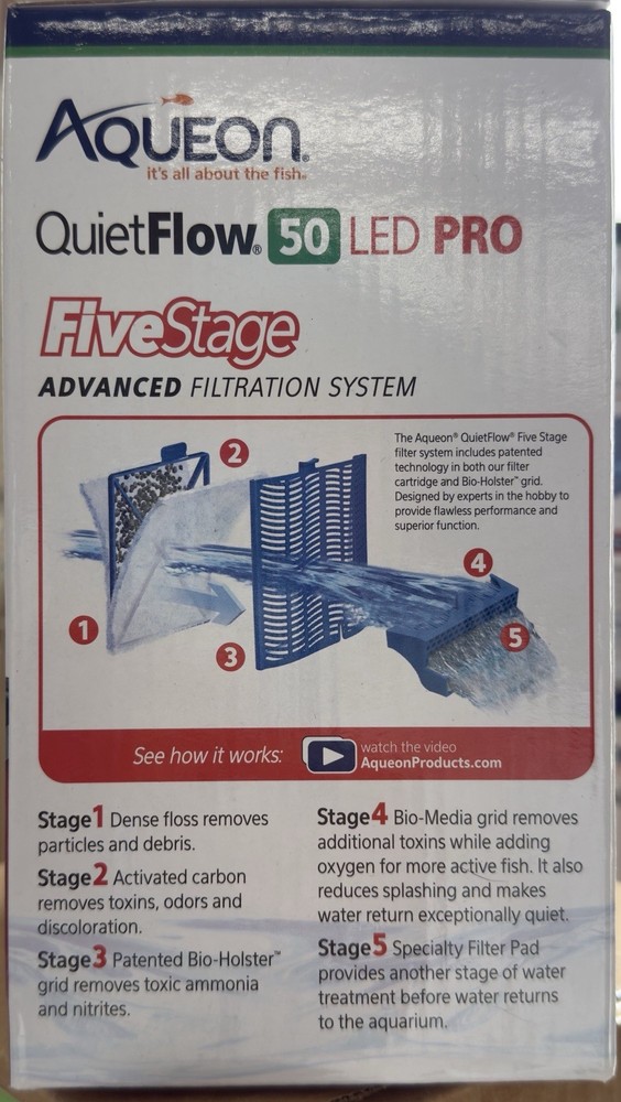 Aqueon QuietFlow 50 LED PRO Aquarium Filter