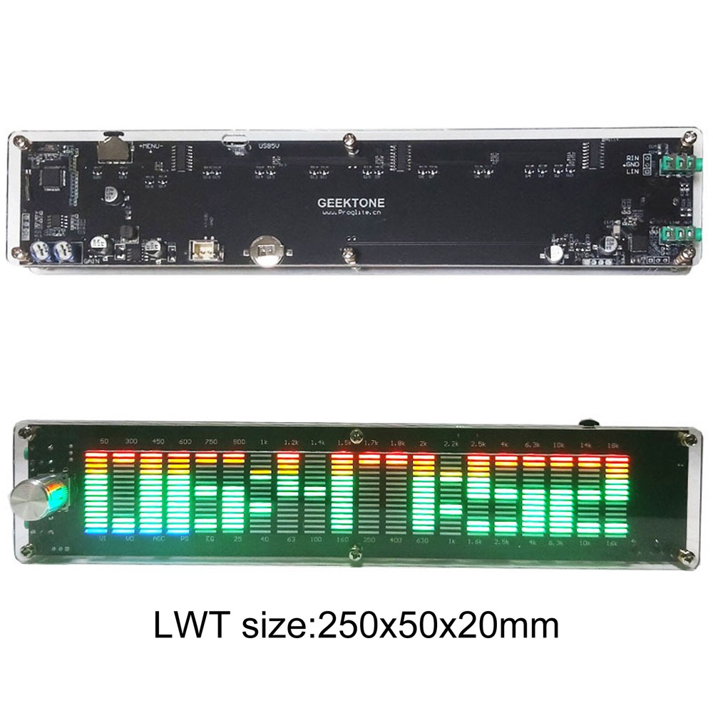 Stereo VU Meter Indicator Music Spectrum Analyzer 20 Segment LED Level Display