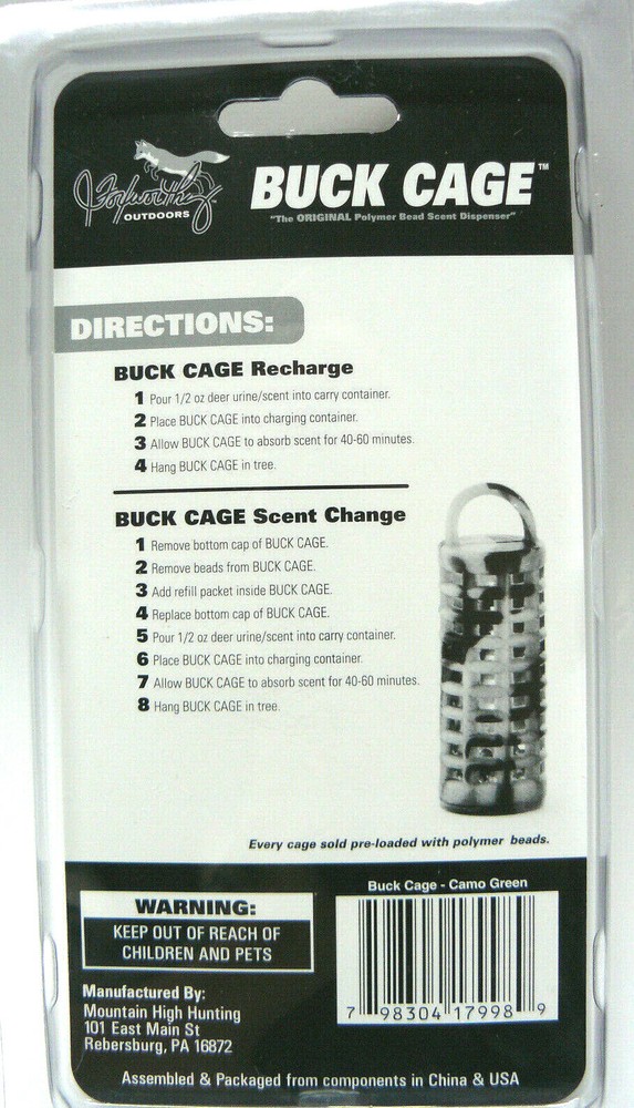 Foxworthy Outdoors Buck Cage Polymer Bead Scent Dispenser - Single Pack Camo
