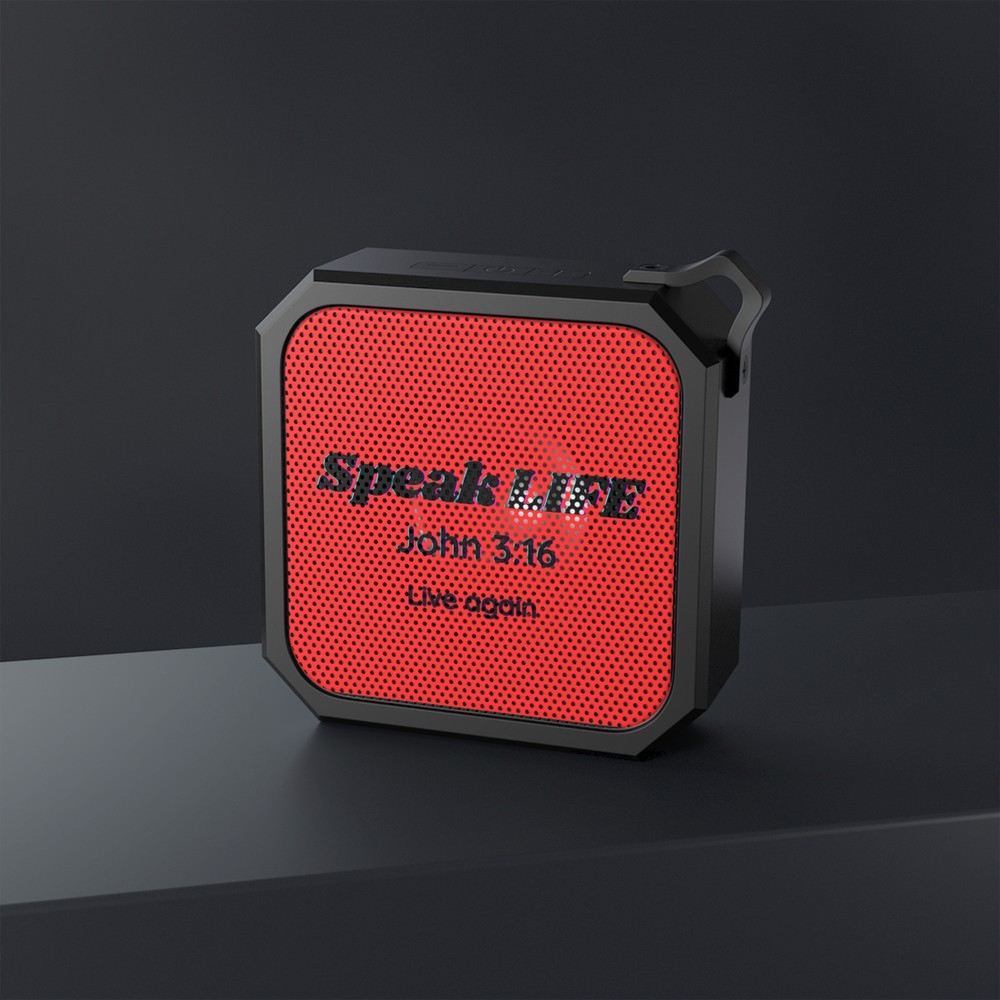 Bluetooth Speaker, Black and Red Outdoor Portable Wireless Speaker with Enhanced