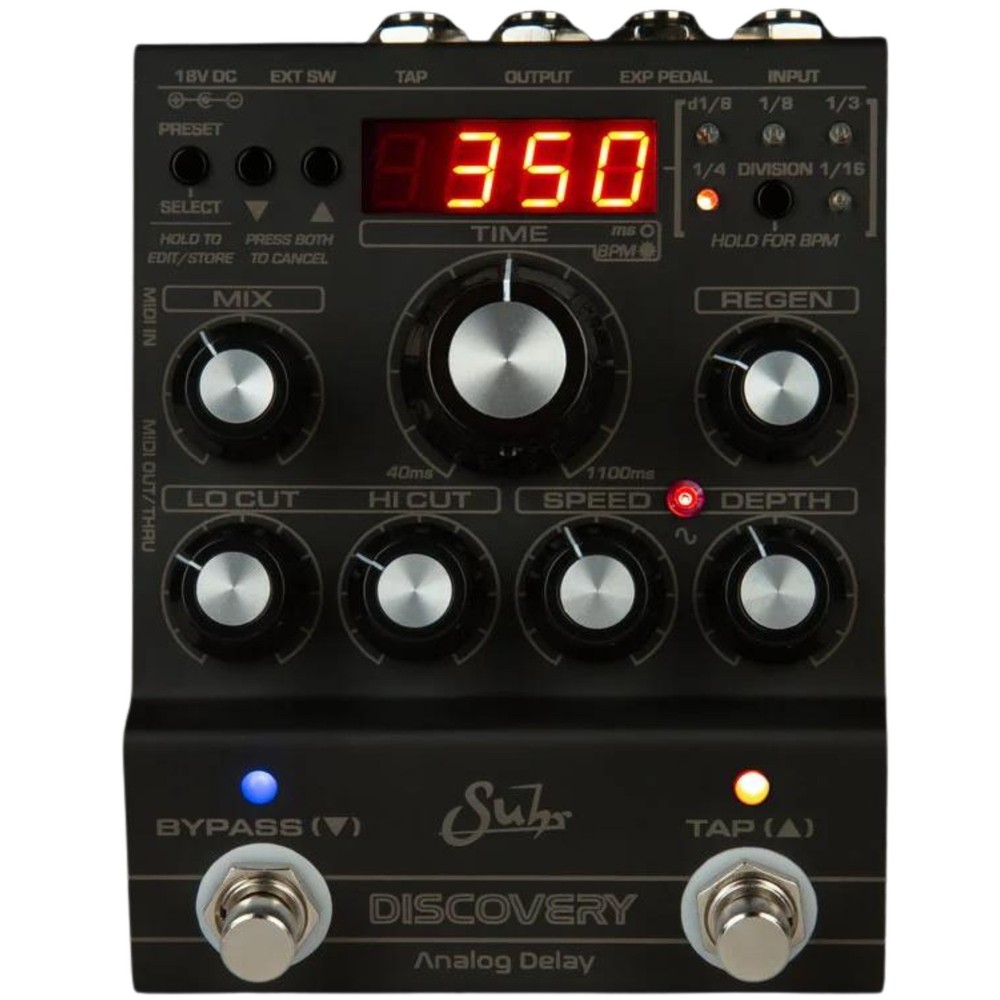 Suhr Dark Discovery Delay Effects Pedal, Black Edition
