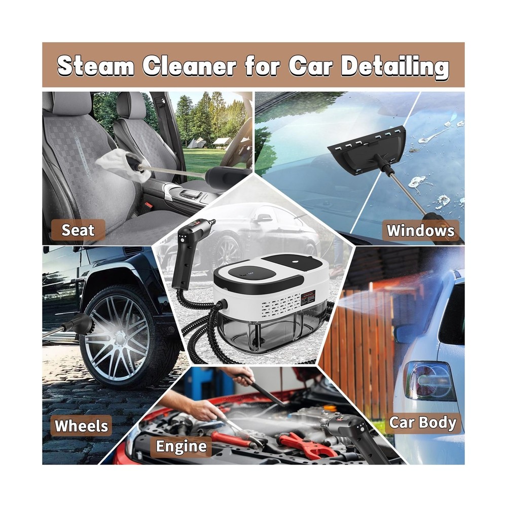 Handheld Steam Cleaner for Home, 2500W High Temperature Pressurized Machine, ...