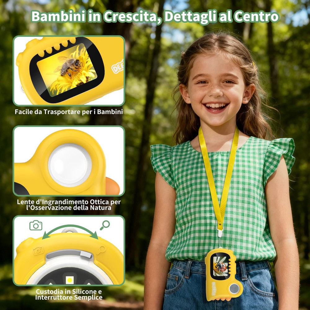 2 in 1 Microscope for Kids & Video Camera, 1000X Digital Microscope with 2.0"...