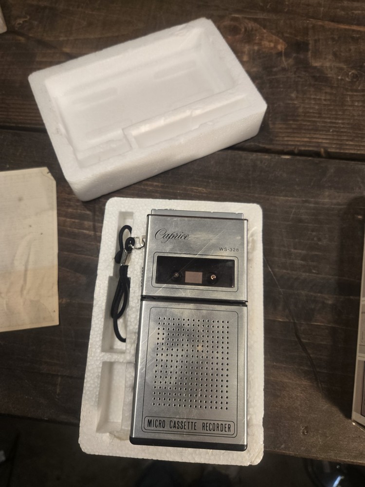 TESTED Vintage Microcassette Recorder In Box Caprice