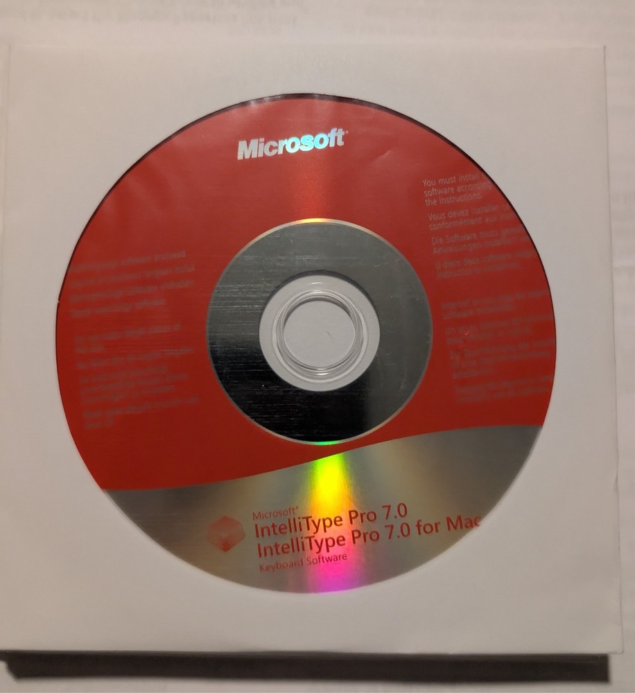 Microsoft IntelliType Pro 7.0 Software Disc For Windows and Mac - Free ship