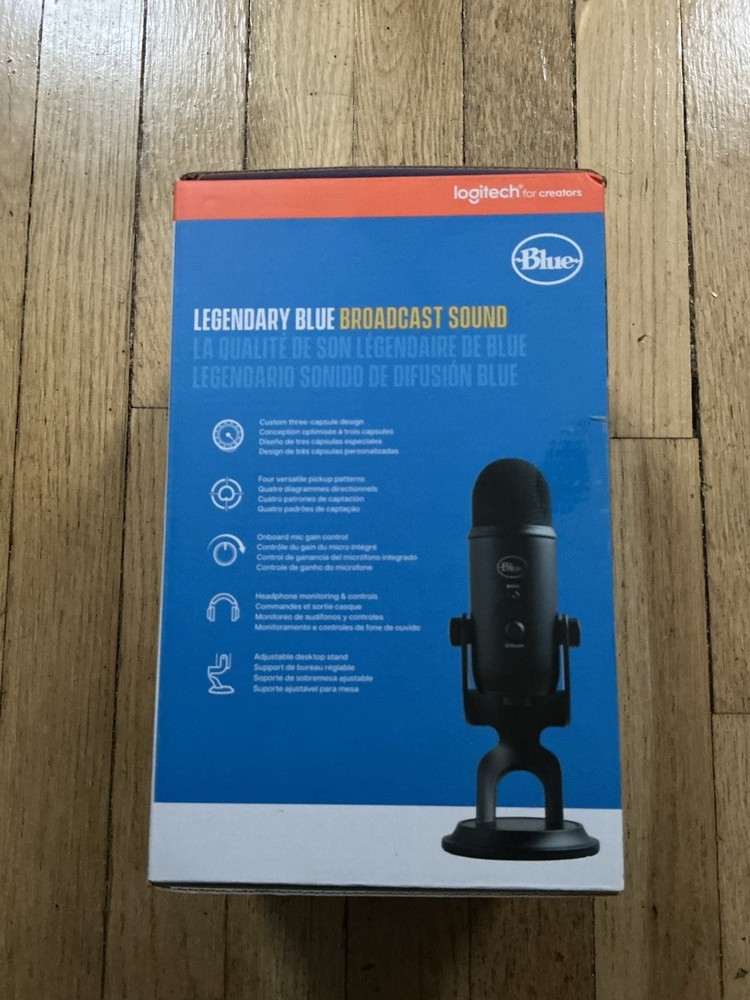 Logitech for Creators Blue Yeti Premium USB Black Microphone