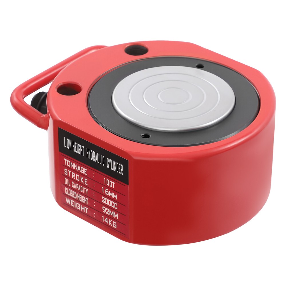 100 Tons 16mm Stroke Single Acting Hydraulic Cylinder Low Profile Flat Jack Ram