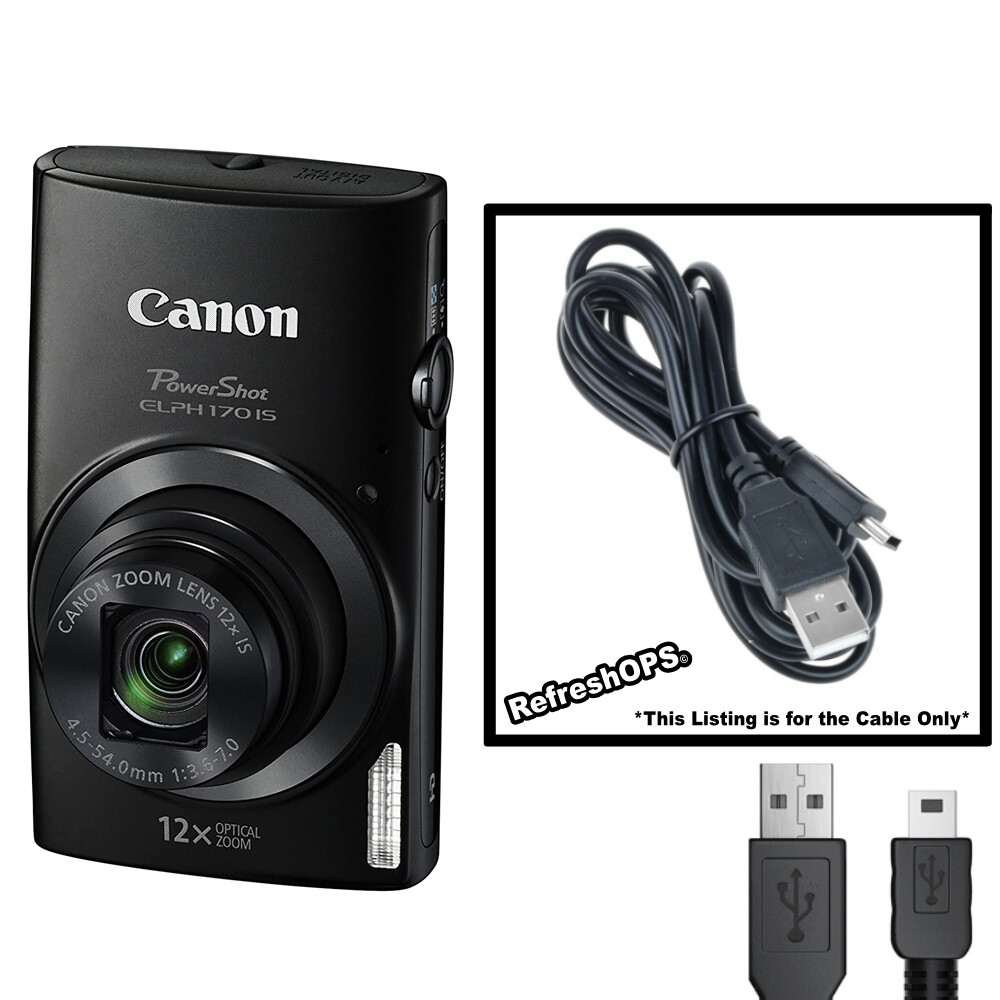 Canon IXUS 170 Digital Camera USB Cable Transfer Cord Replacement