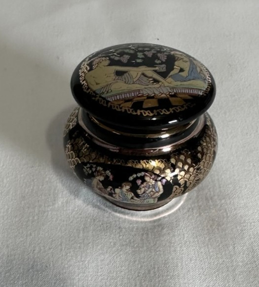 Anais Perfume Empty Mini Porcelain Lidded Jar