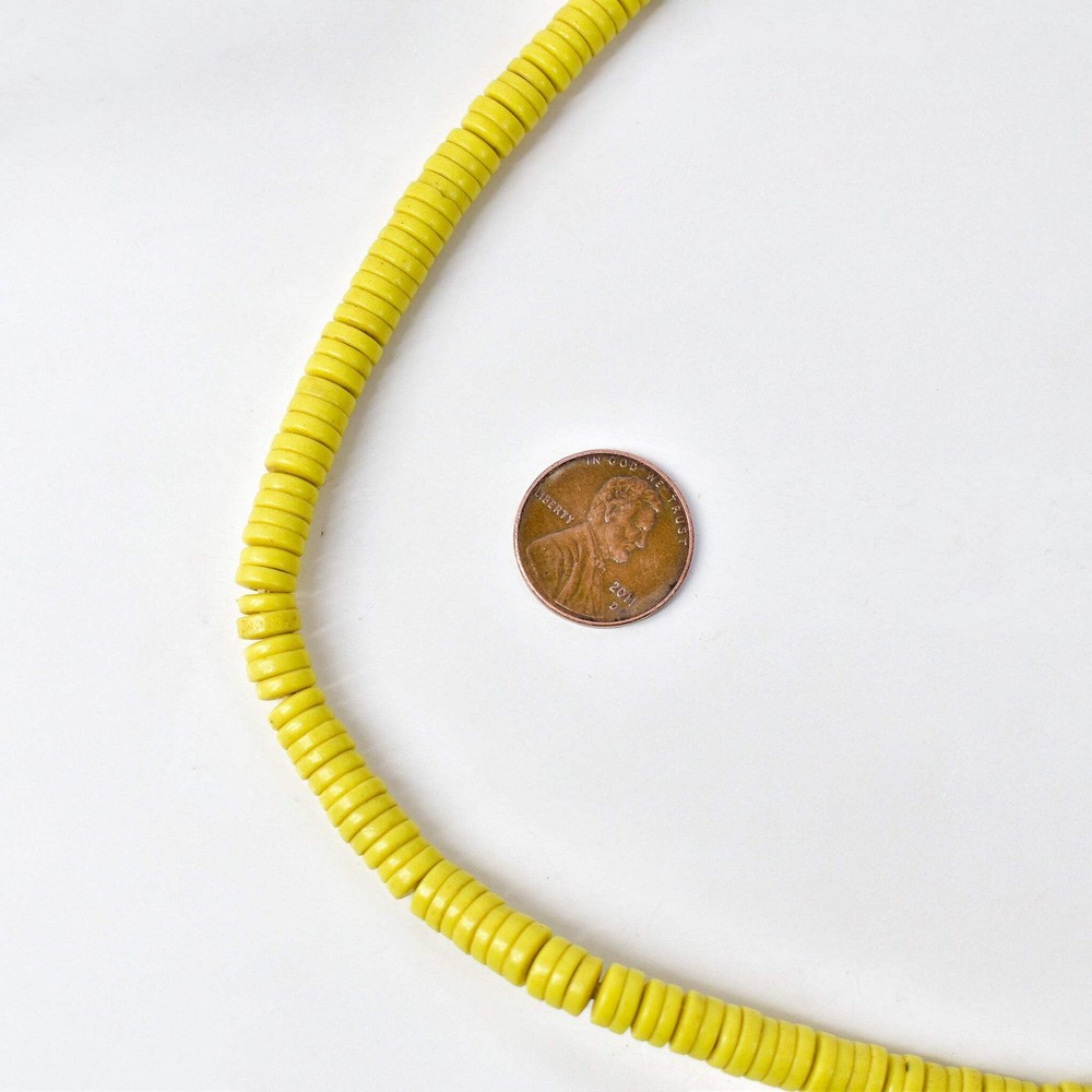 Bohemian Button Yellow Trade Beads