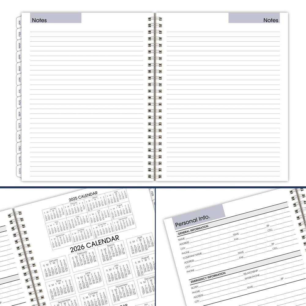 AT-A-GLANCE 2026 Planner Refill, Weekly & Monthly, 7" x 8.75", Medium, White