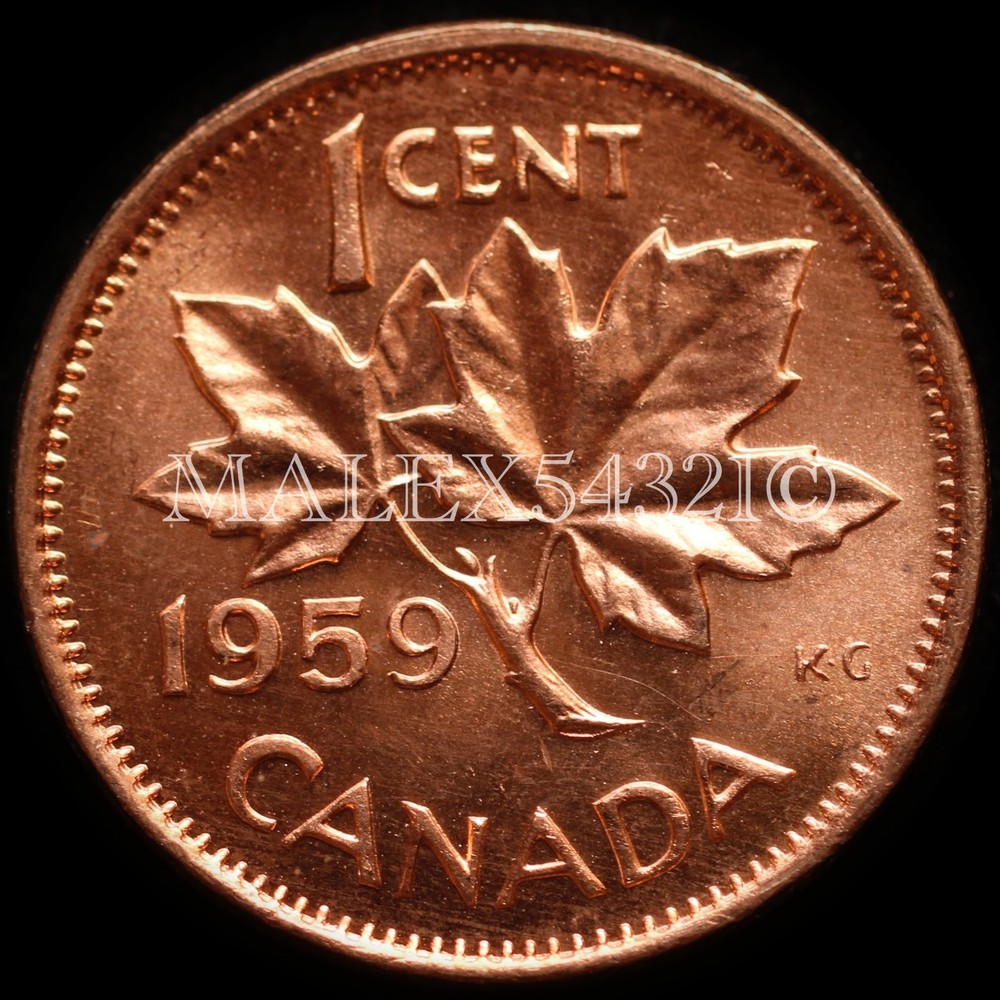 🇨🇦 ​CANADA 1959 1 CENT UNCIRCULATED FROM ROLL