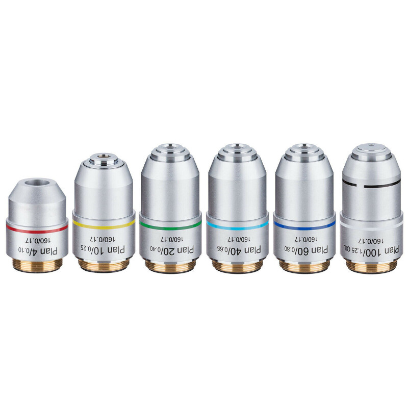 Biological Microscope 4X-100X PLAN Objective Lens Universal RMS Standard Thread