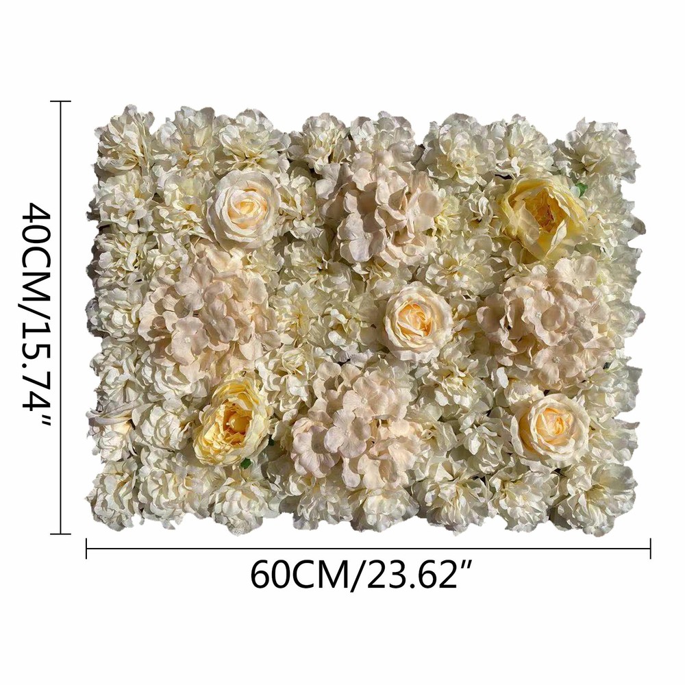 6 Pack Artificial Silk Flower Wall Panels for Wedding & Party Decor
