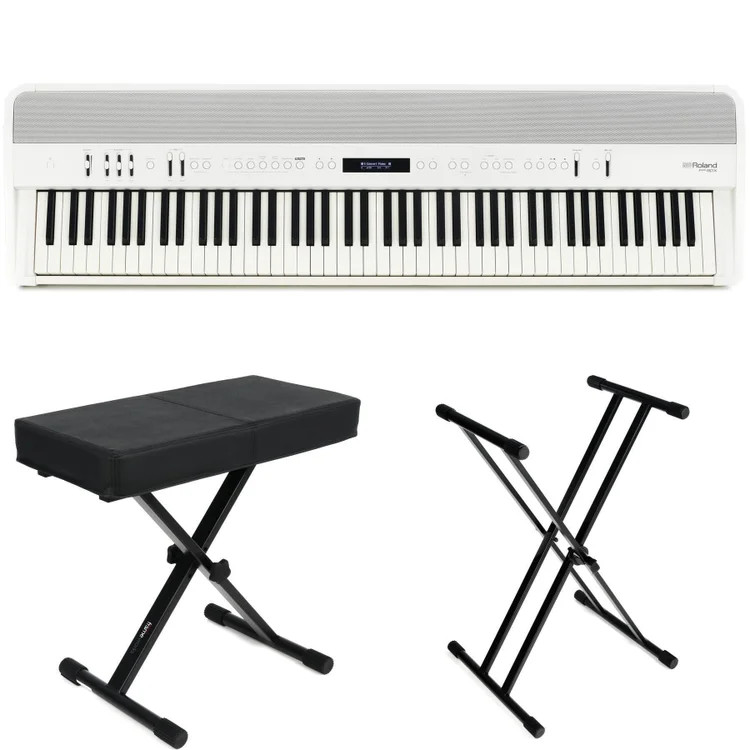Roland FP-90X Digital Piano Essentials Bundle- White