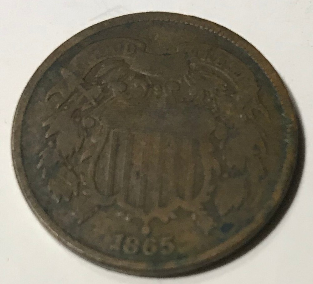 1865 USA Two Cent Piece VG