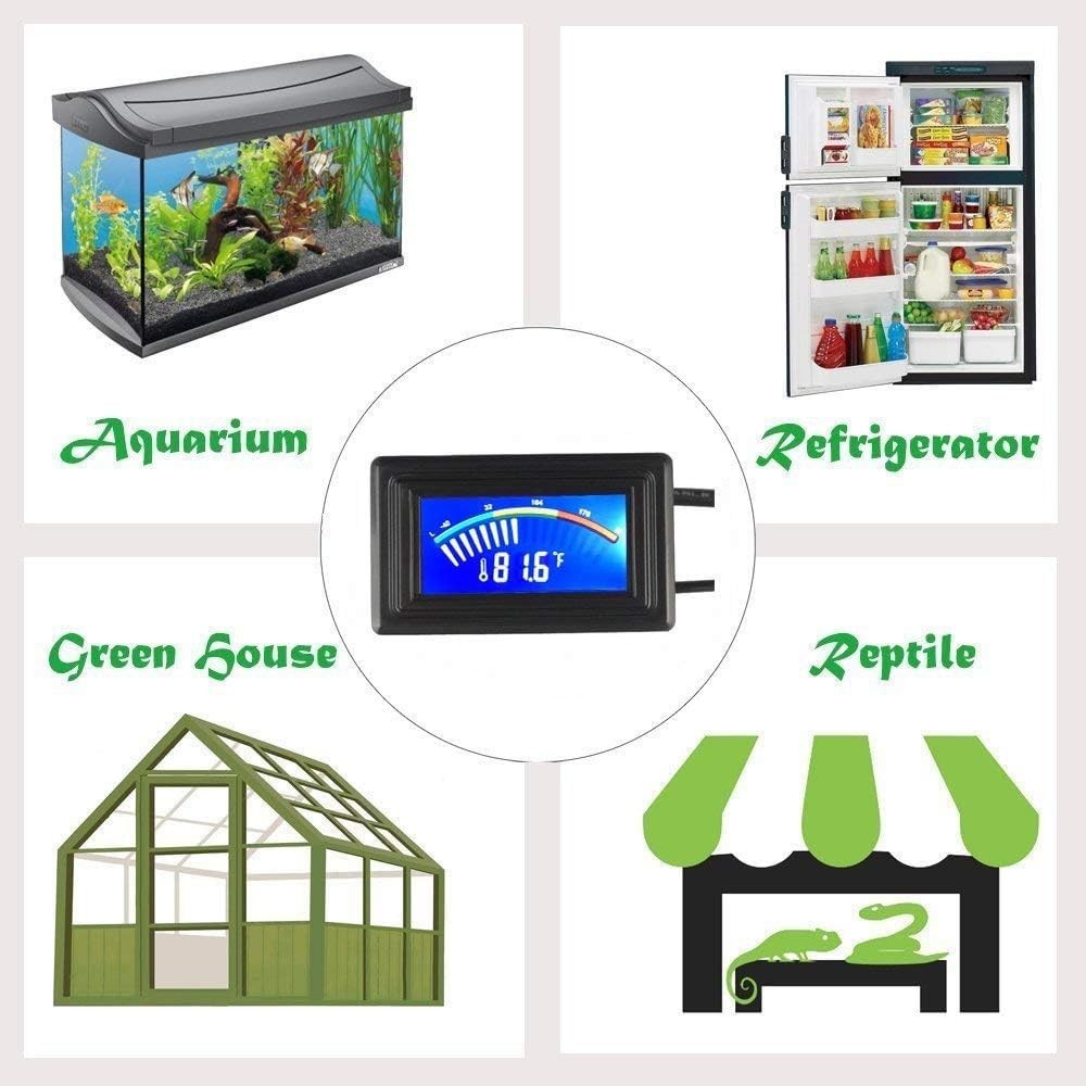 High Accuracy Digital Thermometer with LCD Display, USB Powered & Switchable ℉/℃