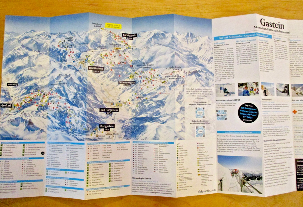 *OFFICIAL* SKI AMADÉ/GASTEIN Piste Map (2023/24)